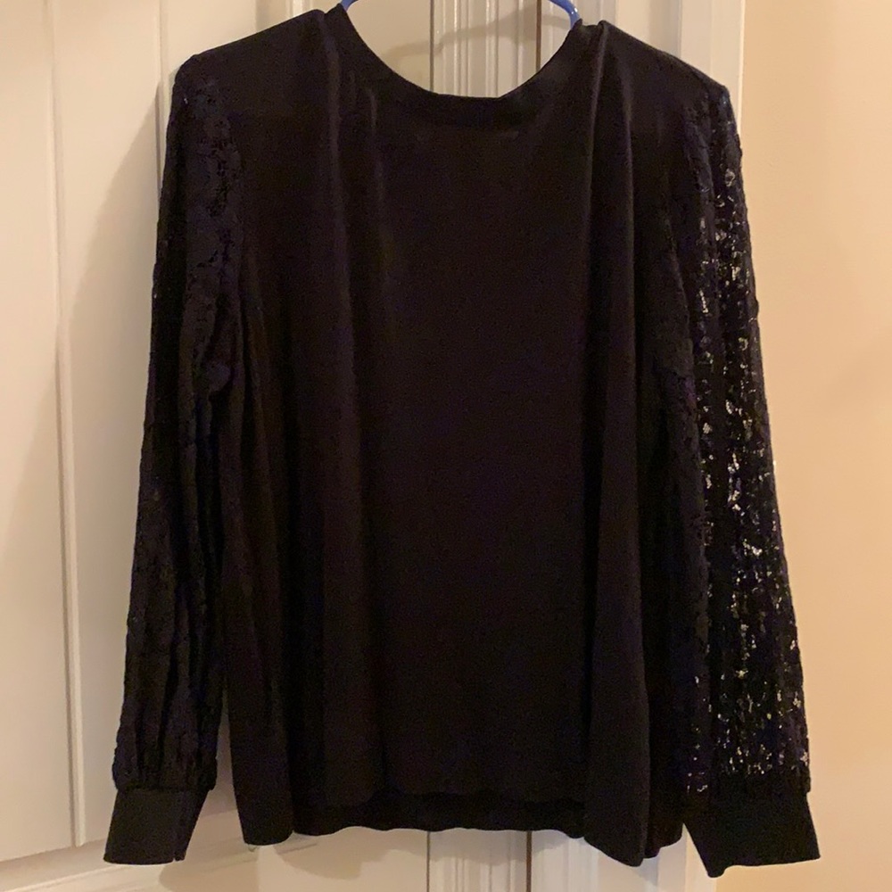 Black top with lace details